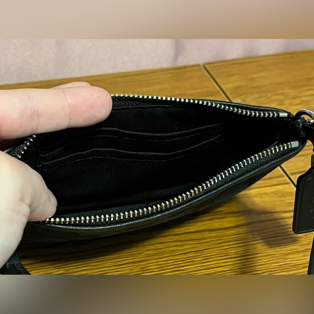Black Coach wristlet - Picture 2 of 4